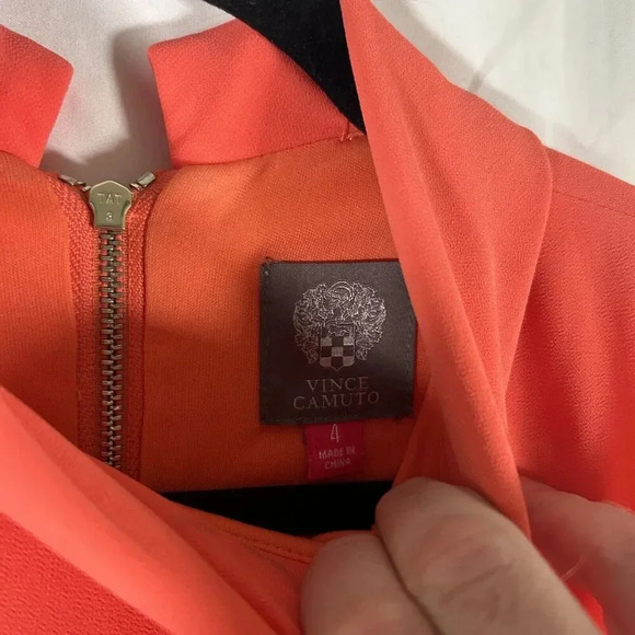 Vince Camuto Knee Length Dress Women's 4 Pink Zip Back Sleeveless - Picture 4 of 7